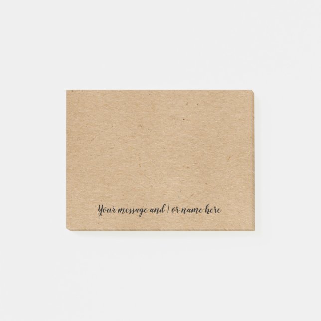 Post-it® Votre script de message Russe Kraft Natural (Devant)