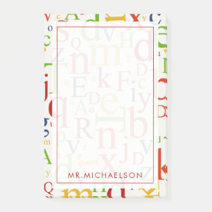 Post-it® Votre texte Alphabet coloré