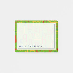 Post-it® Votre texte Alphabet coloré