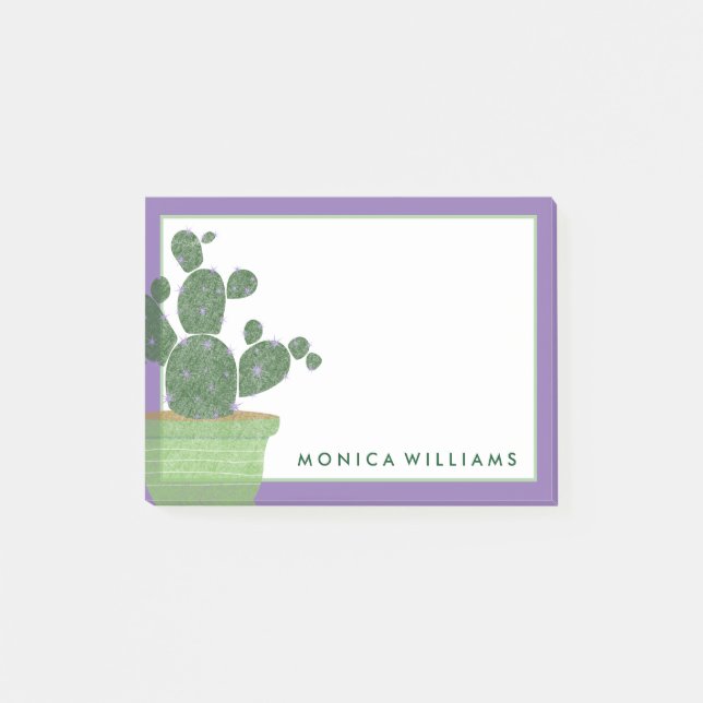 Post-it® Votre texte | Cactus Succulents aquarelles (Devant)