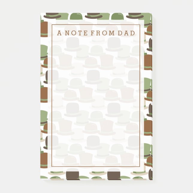 Post-it® Votre texte | Casquettes de Khaki Bowler (Devant)