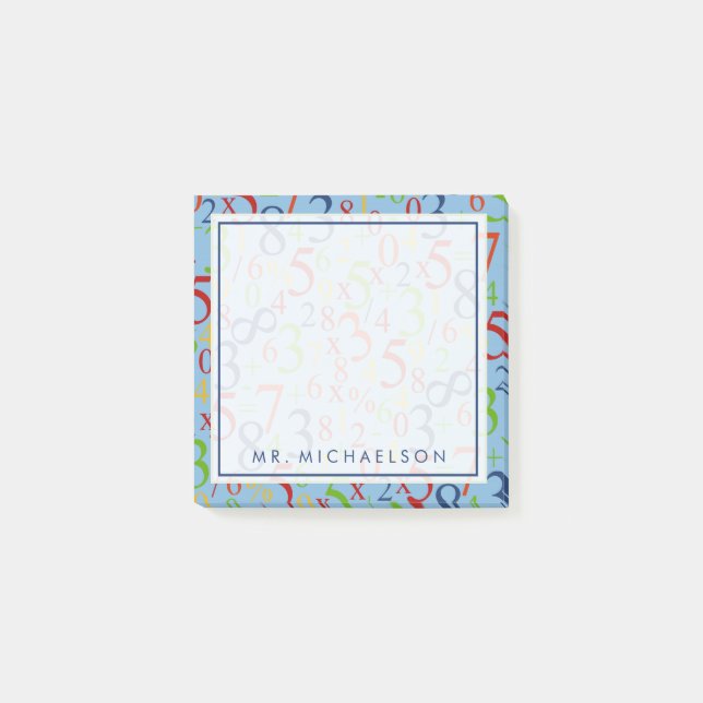 Post-it® Votre texte | Maths colorées (Devant)