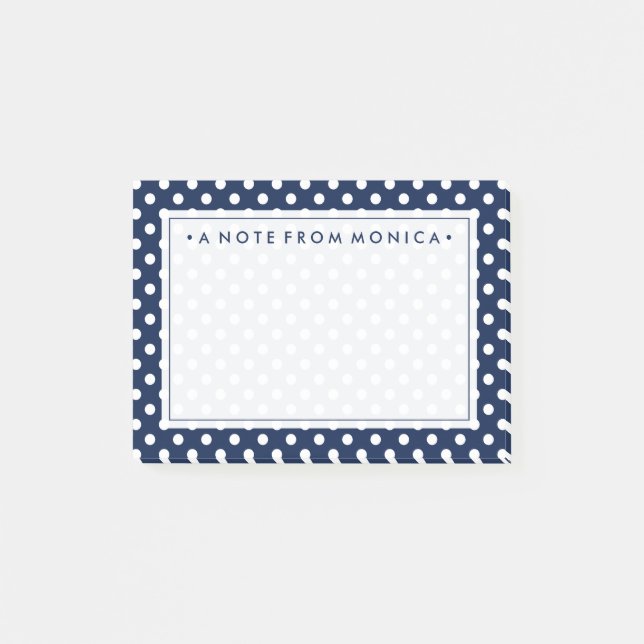 Post-it® Votre texte | Motif de point de polka (Devant)