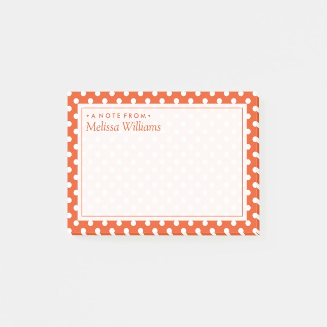 Post-it® Votre texte | Motif de point de polka (Devant)