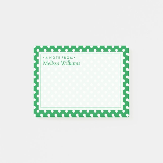 Post-it® Votre texte | Motif de point de polka (Devant)