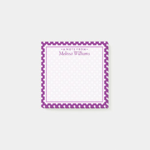 Post-it® Votre texte Motif de point de polka