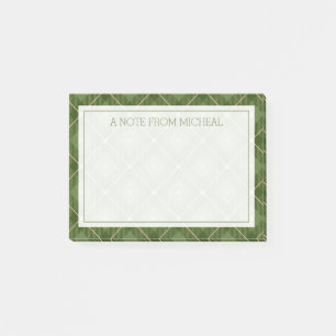 Post-it® Votre texte   Plaid vert