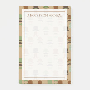 Post-it® Votre texte   Top Hat Moustache