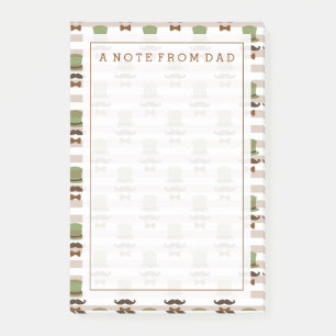 Post-it® Votre texte   Top Hat Moustache