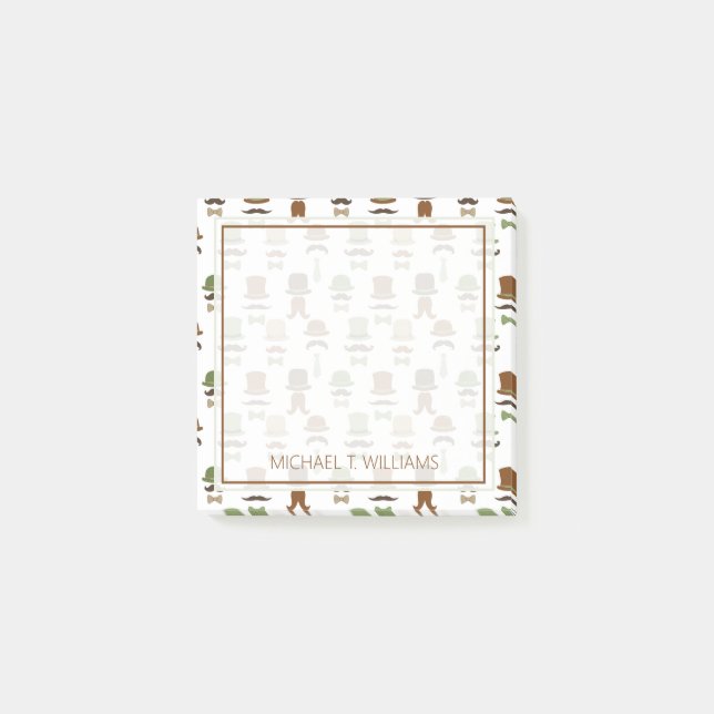 Post-it® Votre texte | Top Hat Moustache (Devant)