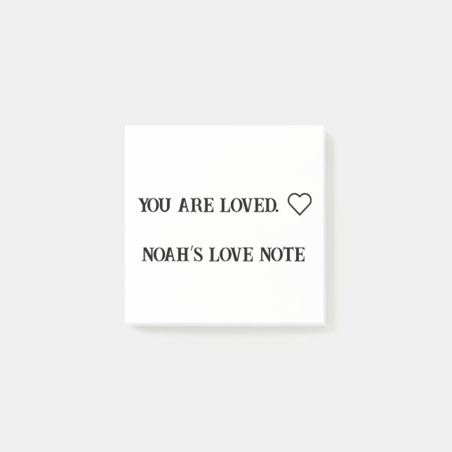 Post-it® Vous êtes aimé - Affirmation personnalisée Sticky  (Devant)