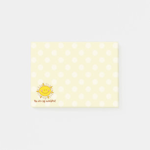 Post-it® Vous êtes mon jour ensoleillé mignon heureux de