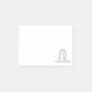 Post-it® Vous êtes mon soleil arc-en-ciel peint à l'aquarel