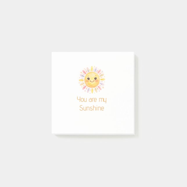 Post-it® vous êtes mon soleil jaune orange rayons de soleil (Devant)