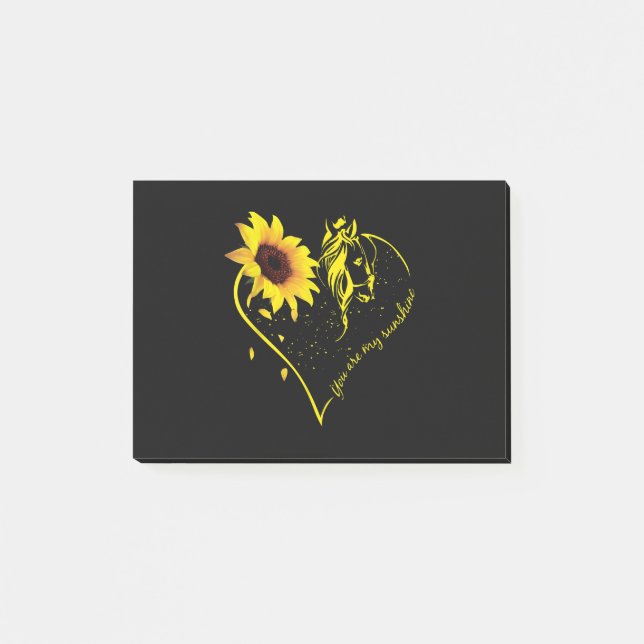 Post-it® Vous Êtes Mon Sunshine Tournesol Et Cheval (Devant)