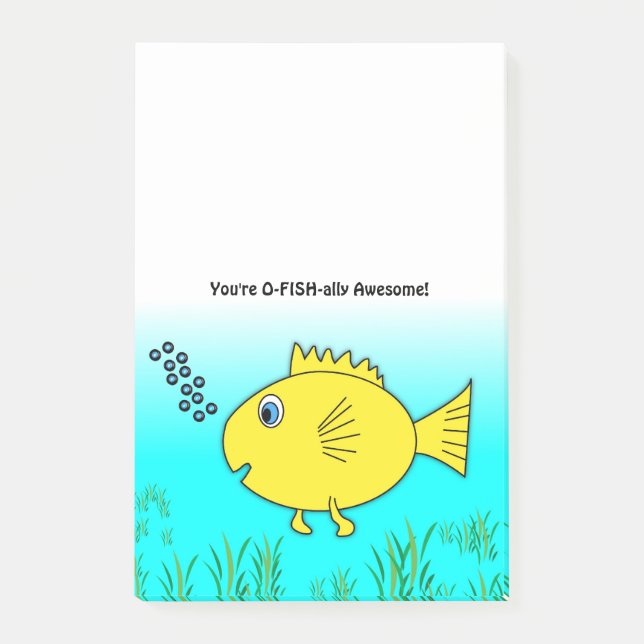 Post-it® Vous Êtes Officiellement Poisson-O-Poisson Awesome (Devant)