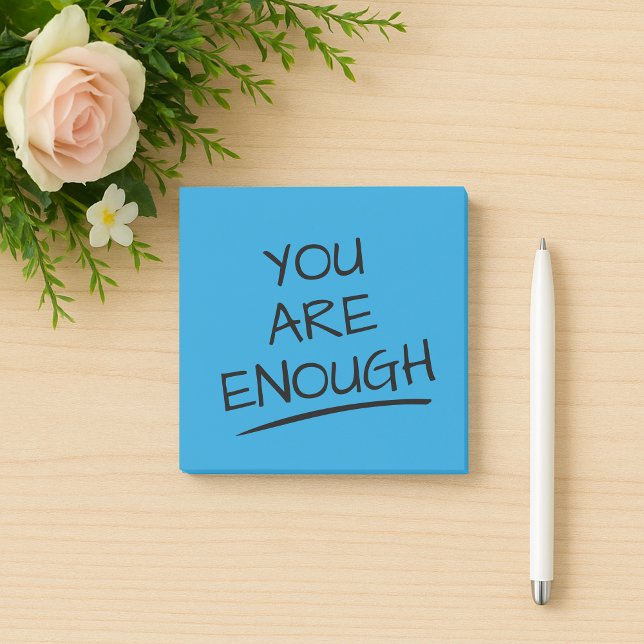 Post-it® Vous êtes suffisamment positif (Blue you are enough sticky notes! Positivity for you and others!)