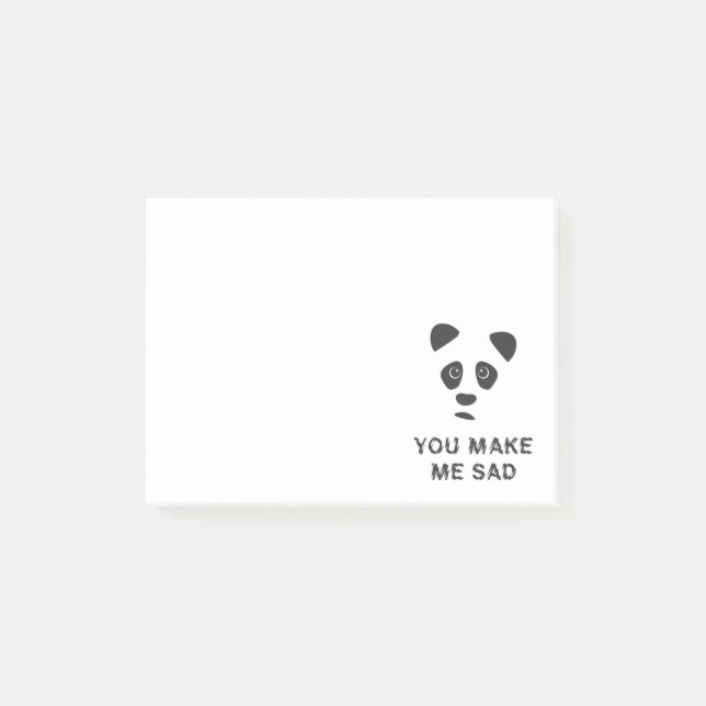 Post-it® Vous me rendez triste. Panda triste. (Devant)