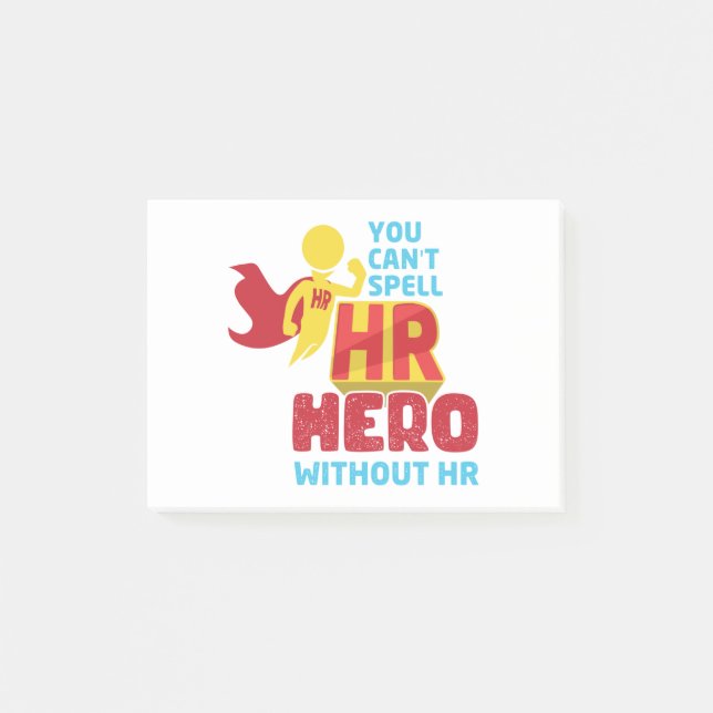 Post-it® Vous ne pouvez pas épeler Héros RH sans ressources (Devant)