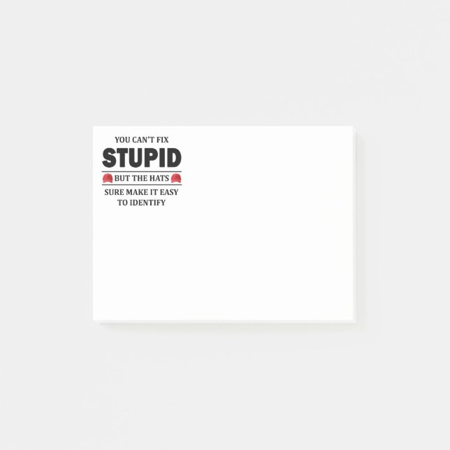 Post-it® Vous ne pouvez pas réparer les bêtises (Devant)