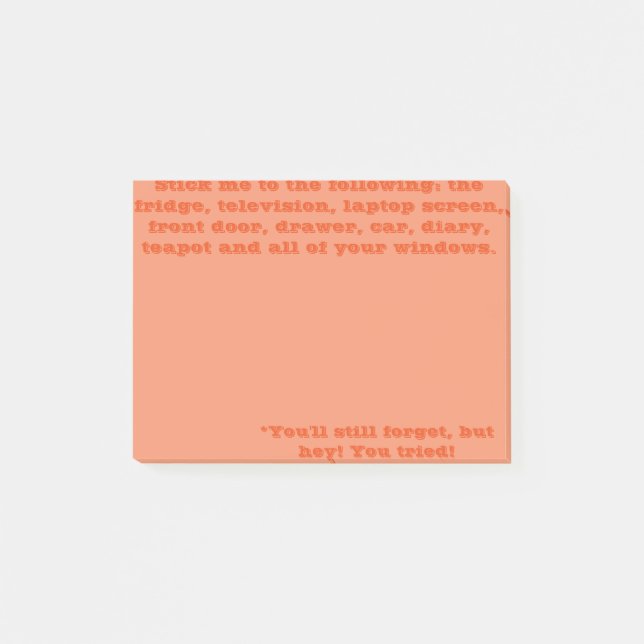 Post-it® Vous oublierez de toute façon (Devant)