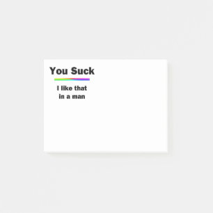 Post-it® Vous Pouvez Chanter. J'Aime Ça Dans Un Homme.