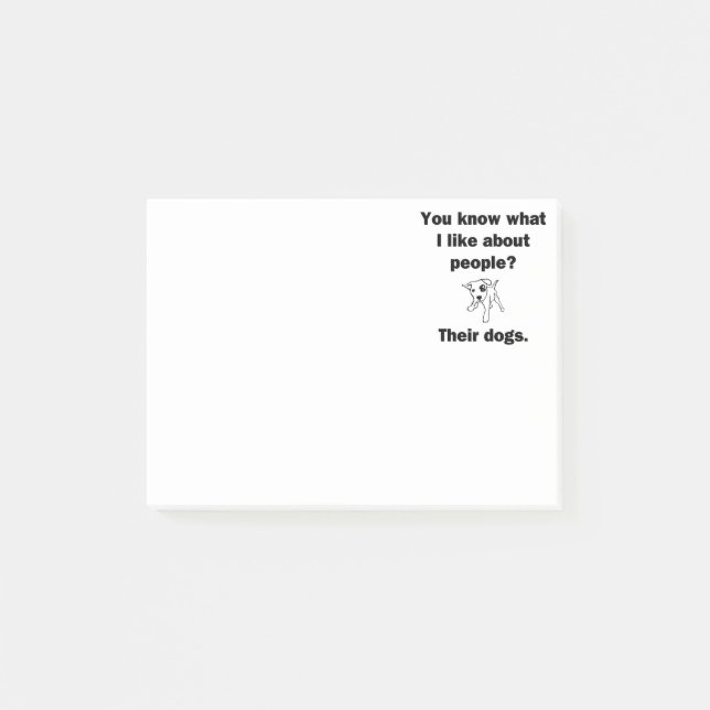 Post-it® Vous savez ce que j'aime chez les gens ? (Devant)