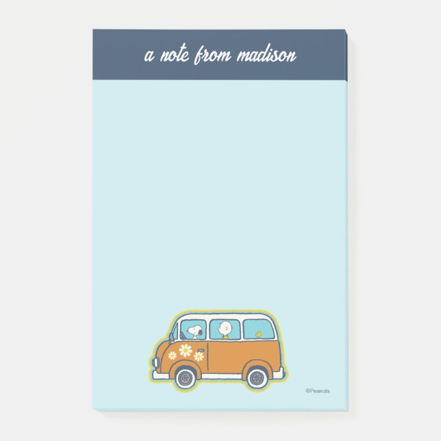 Post-it® Voyage sur route | Peanuts Road Trip Van (Devant)