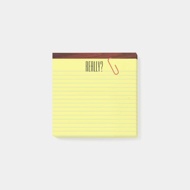 Post-it® "Vraiment ?" Tampon sur 3X3 drôle de bureau (Devant)