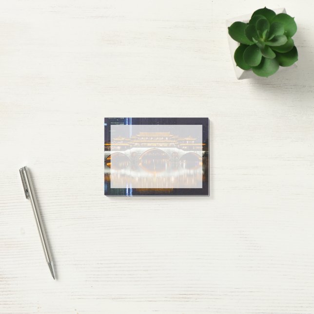 Post-it® Vue nocturne du pont d'Anshun (Bureau)