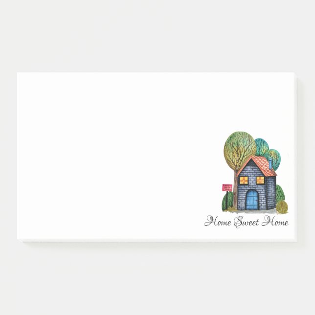 Post-it® Watercolor cute Home Sweet Home Art (Devant)