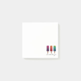 Post-it® Watercolor Cute Popsicle Glaces Creams