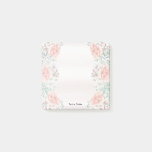 Post-it® Watercolor Peony Flower Post it Notes