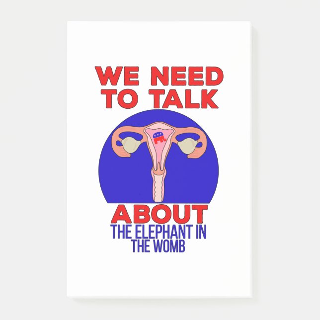 Post-it® We Need to Talk About The Elephant In The Womb (Devant)