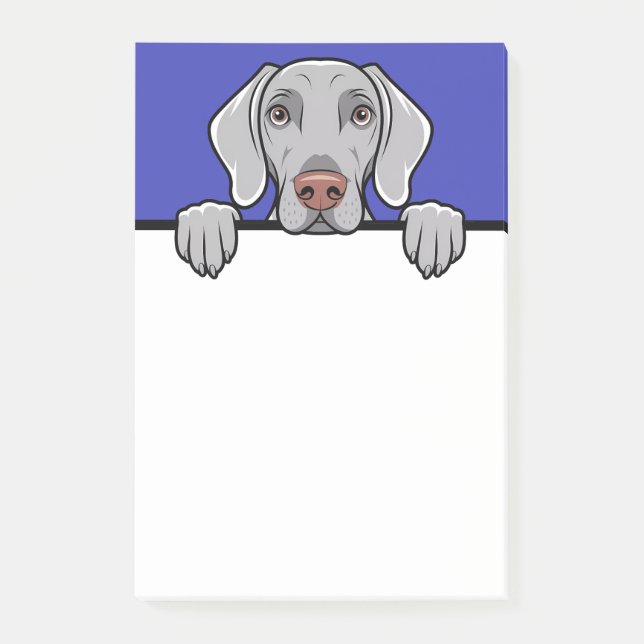 Post-it® Weimaraner Cute Peeking Cadeaux Amoureux de les ch (Devant)