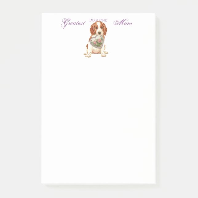Post-it® Welsh Springer Spaniel Heart Maman (Devant)