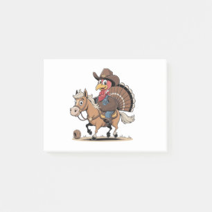 Post-it® Western Cuisiné Turquie Thankgiving Cowboy Cowgirl