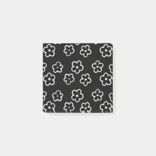Post-it® Whimsical Black & White Floral Retro et joyeux