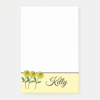 Post-it® Whimsical Hand Drawn Yellow Roses