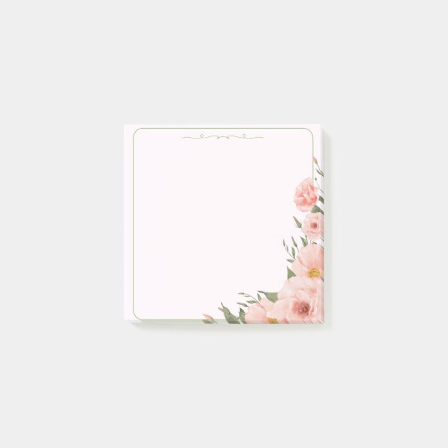 Post-it® Whispers botaniques - Blush & Green (Devant)