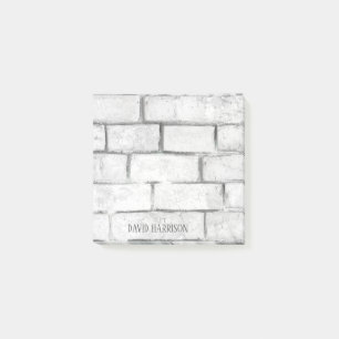 Post-it® White Brick Wall Ajouter un nom 3x3