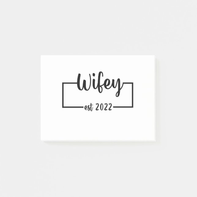 Post-it® Wifey Fait 2022 Future Mariée Enterrement de Vie d (Devant)