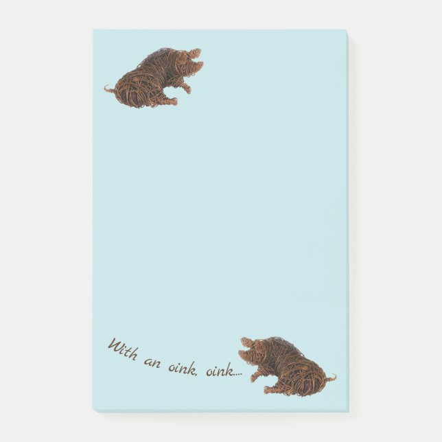 Post-it® Wilbur - une discerning Pig Post-it Notes (Devant)