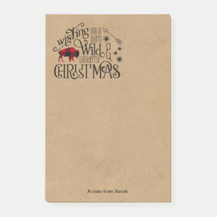 Post-it® Wild Wonderful Christmas Buffalo Plaid/Kraft ID604