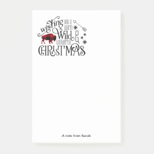 Post-it® Wild Wonderful Christmas Red Plaid ID604