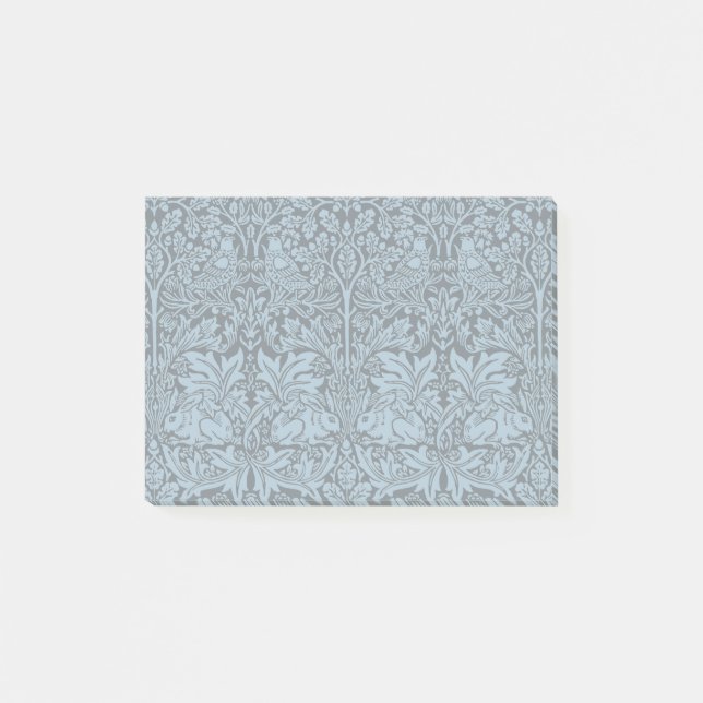 Post-it® William Morris Frère Lapin Bleu Clair Noir (Devant)