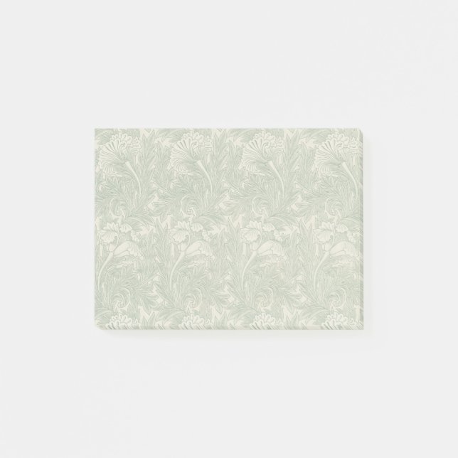 Post-it® William Morris tulip fond textile vert (Devant)