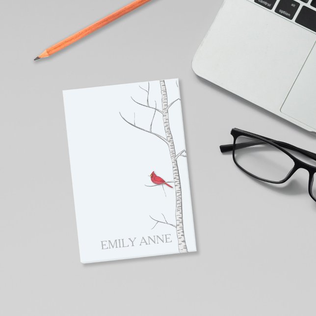 Post-it® Winter Birch Post it Notes (Red Cardinal Post it Notes)
