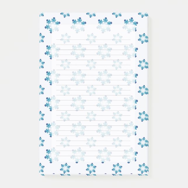 Post-it® Winter Notepads with Snowflakes  (Devant)
