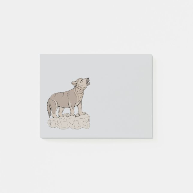 Post-it® Wolf Pup Howling (Devant)